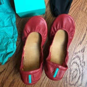 Tieks Cardinal Red Flats Size 9